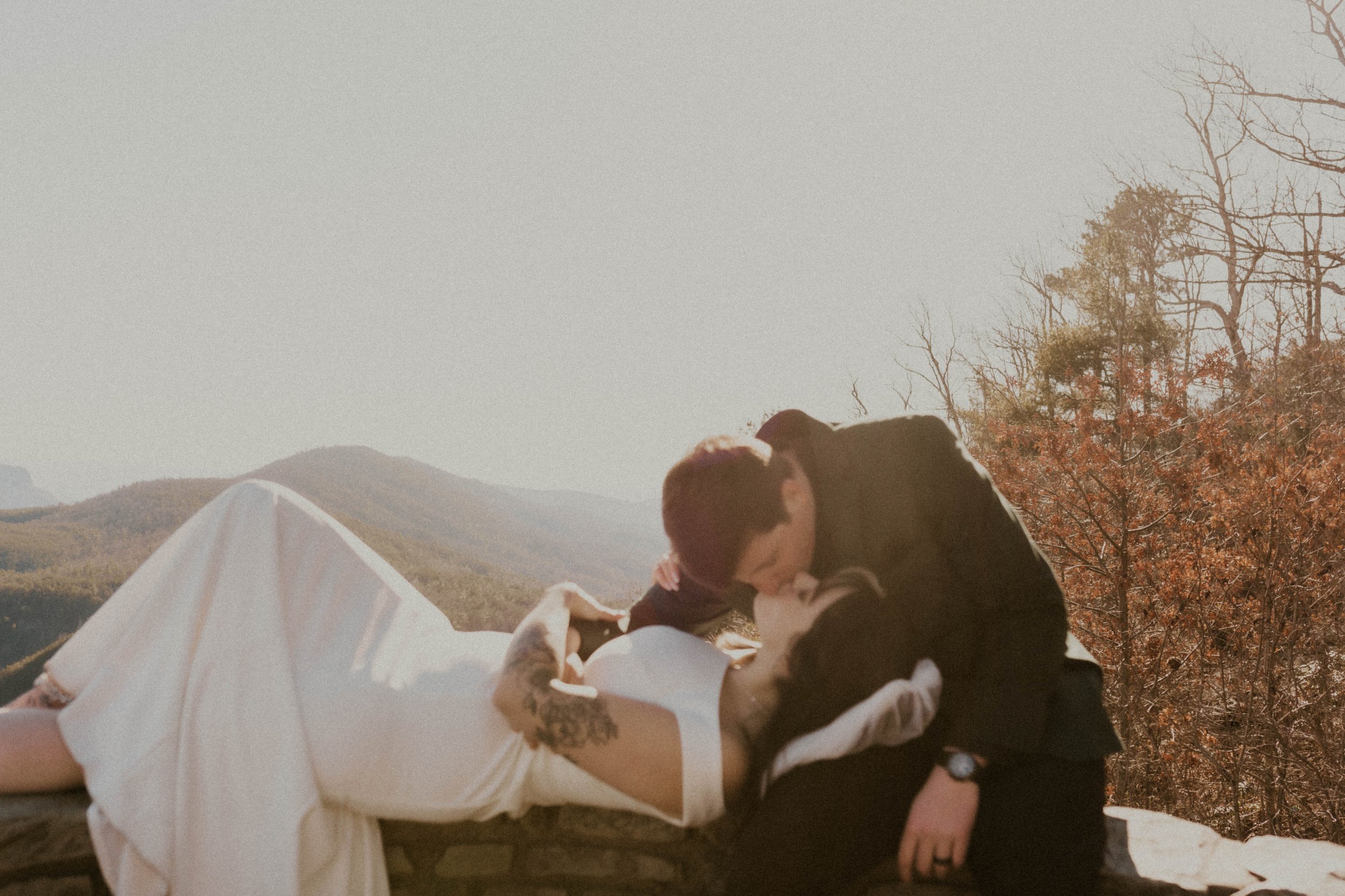 Intimate just married moments at Wiseman’s View elopement