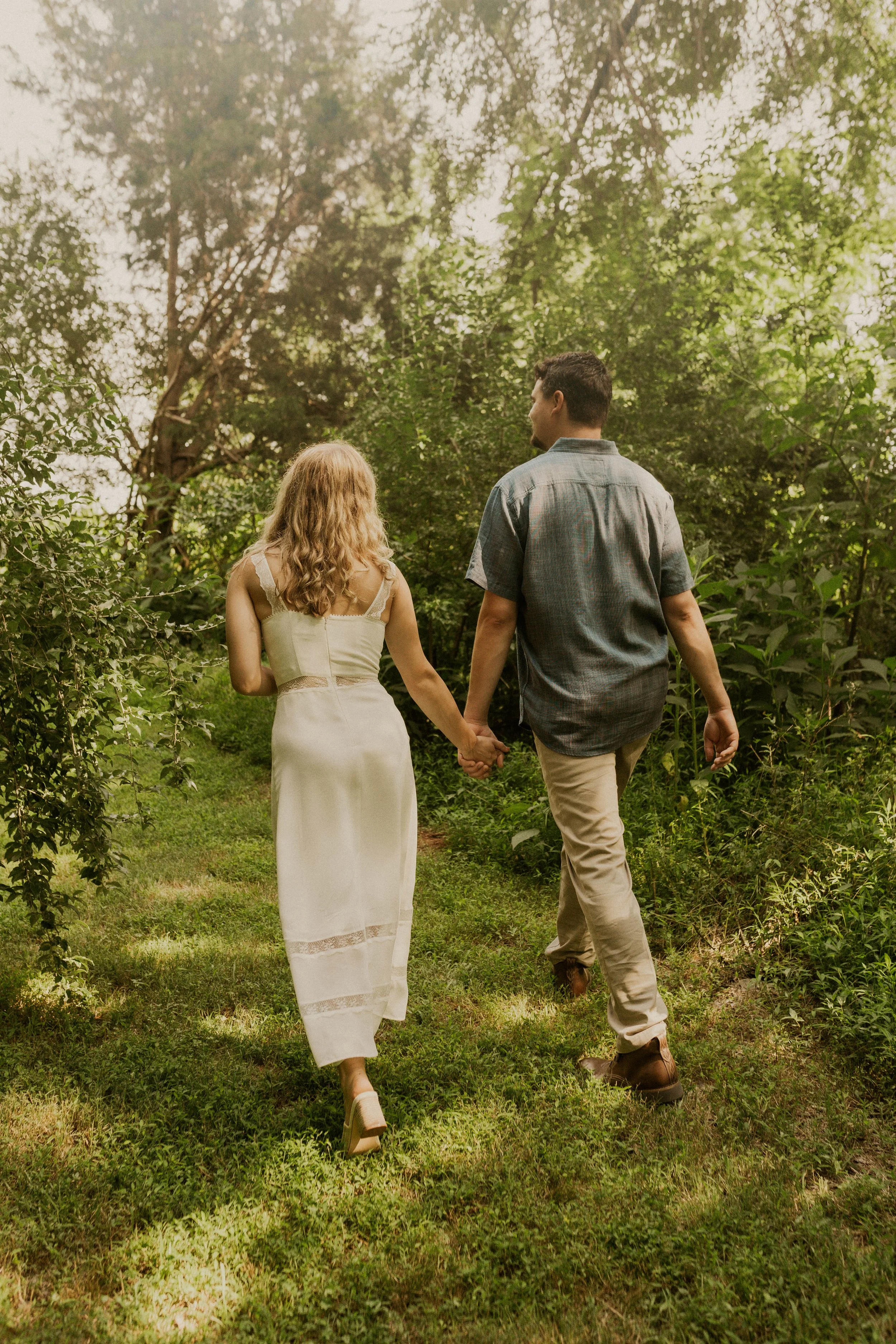 Intentional elopement photography capturing private moments on family land before the ceremony