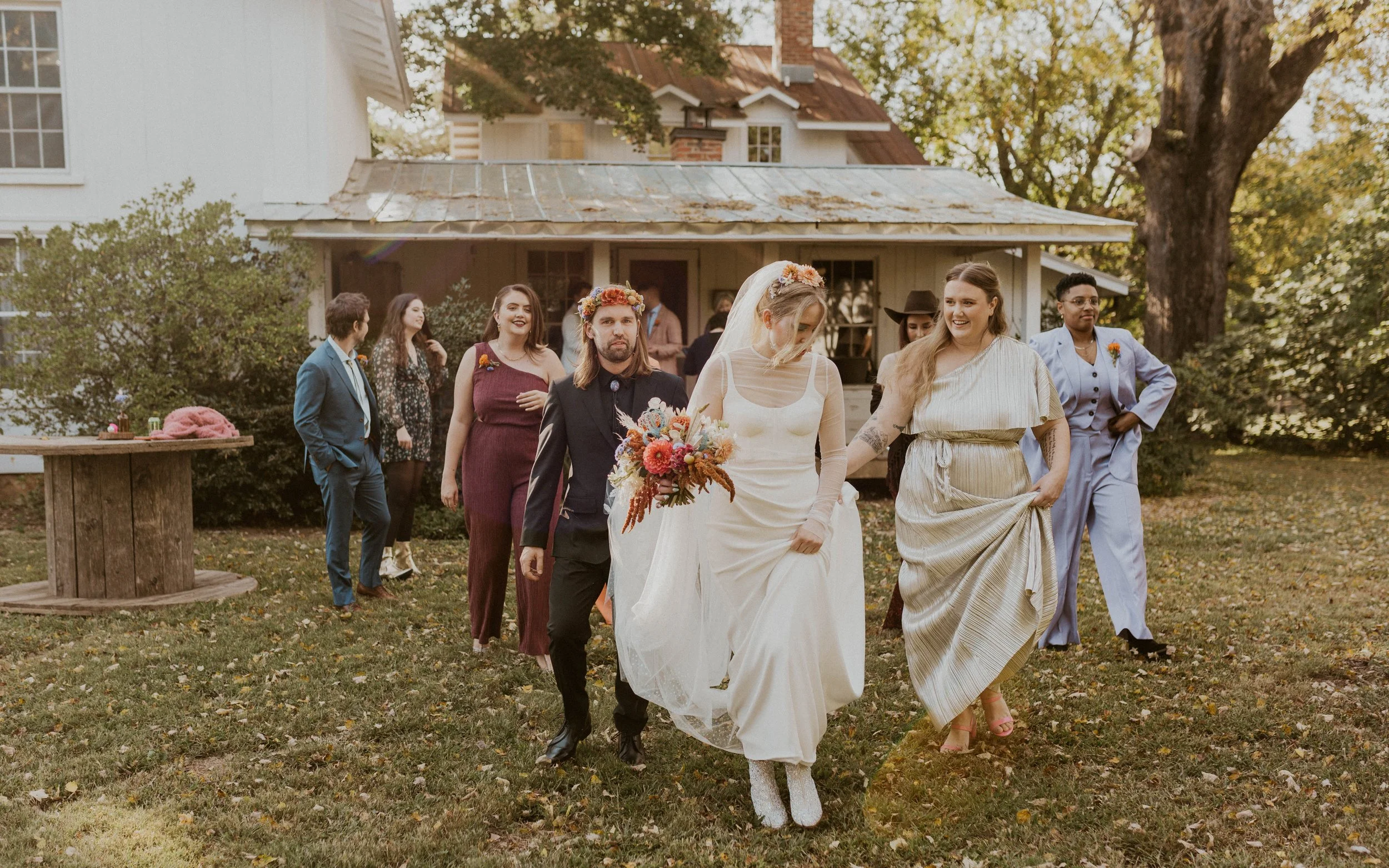 The farmhouse and grounds at Windy Hill Farms in Cedar Grove, NC