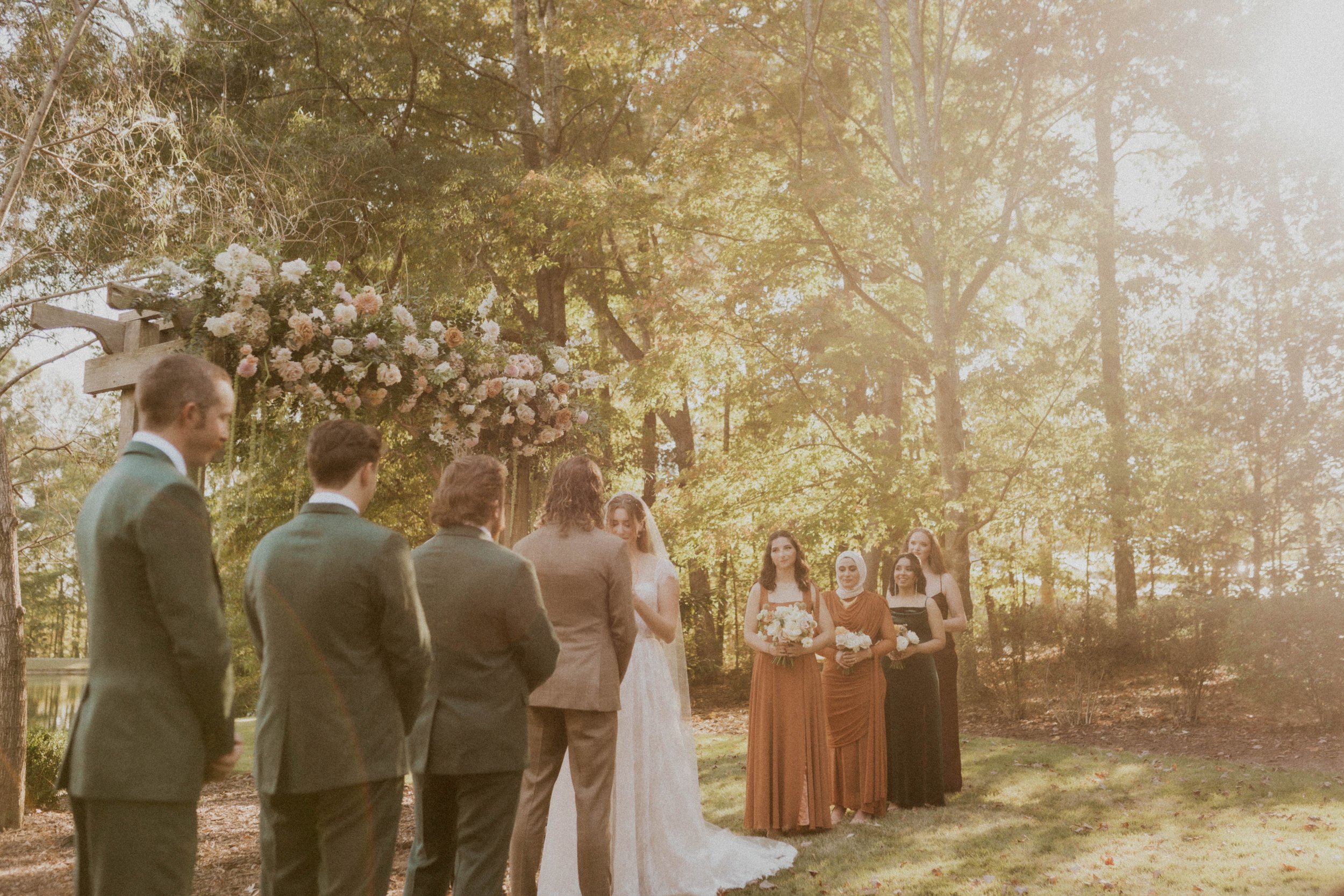 Documentary wedding photography during an intimate Durham NC wedding