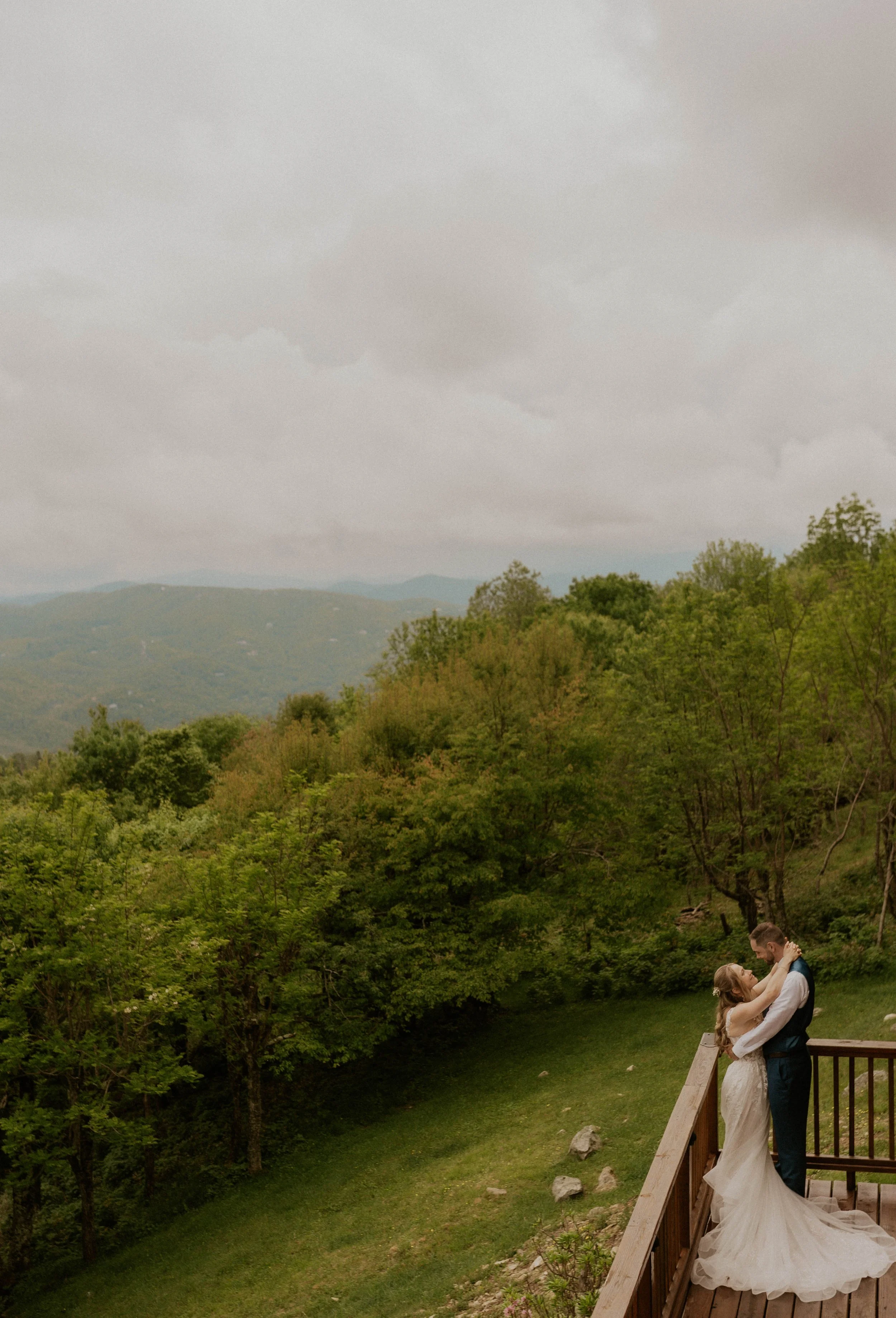 Post-elopement breakfast with family at Boone NC Airbnb