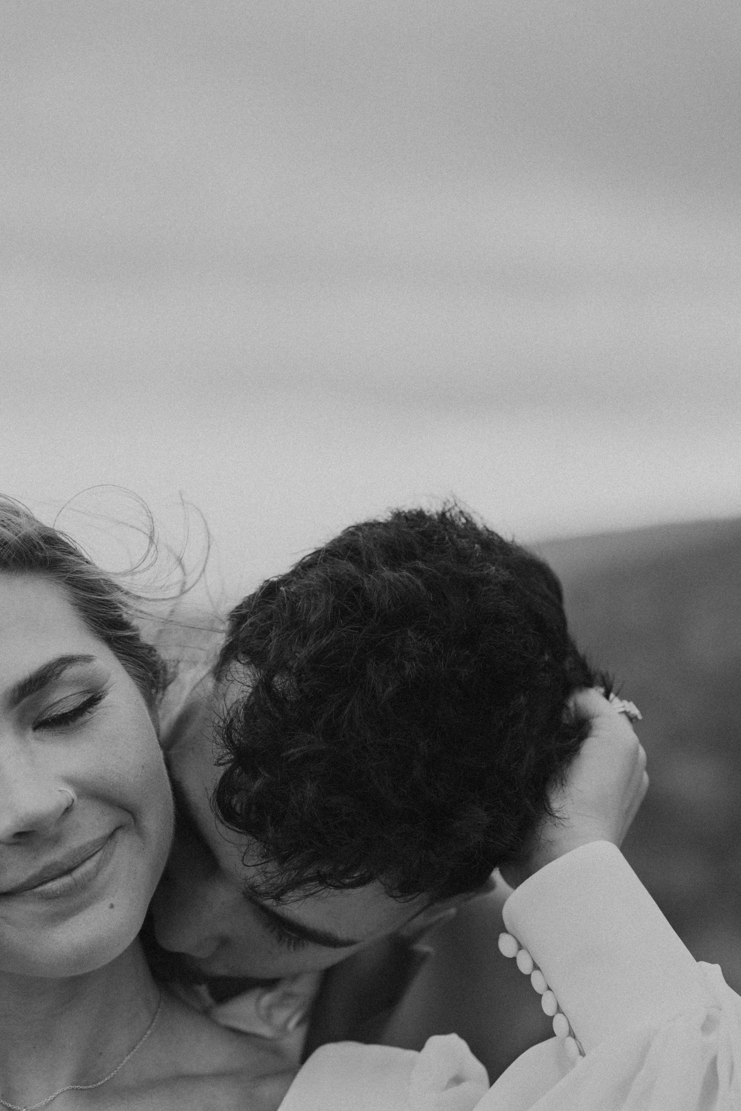 Rainy Appalachian mountain wedding with emotional vow