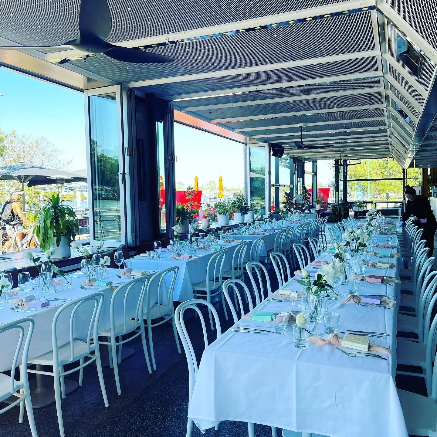 Brisbane is turning on the charm for Patricia &amp; Nat today ☀️🍾🍸🍹🍻 @marymaesbrisbane @bris_powerhouse