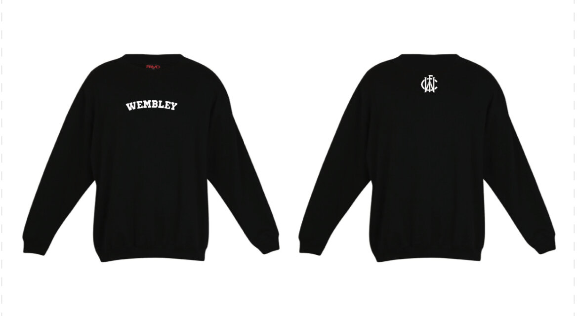 WEMBLEY CREW JUMPER - WHITE EMBROID