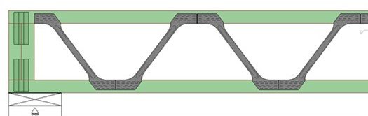 Lattice beams with timber chords and posi-struts