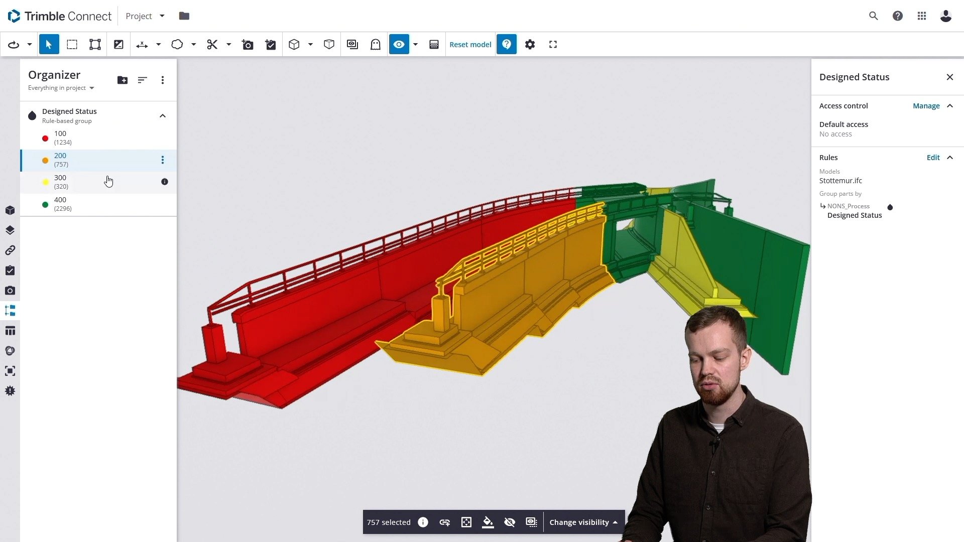 Trimble Connect Organizer - showing MMI colors on the model.jpg