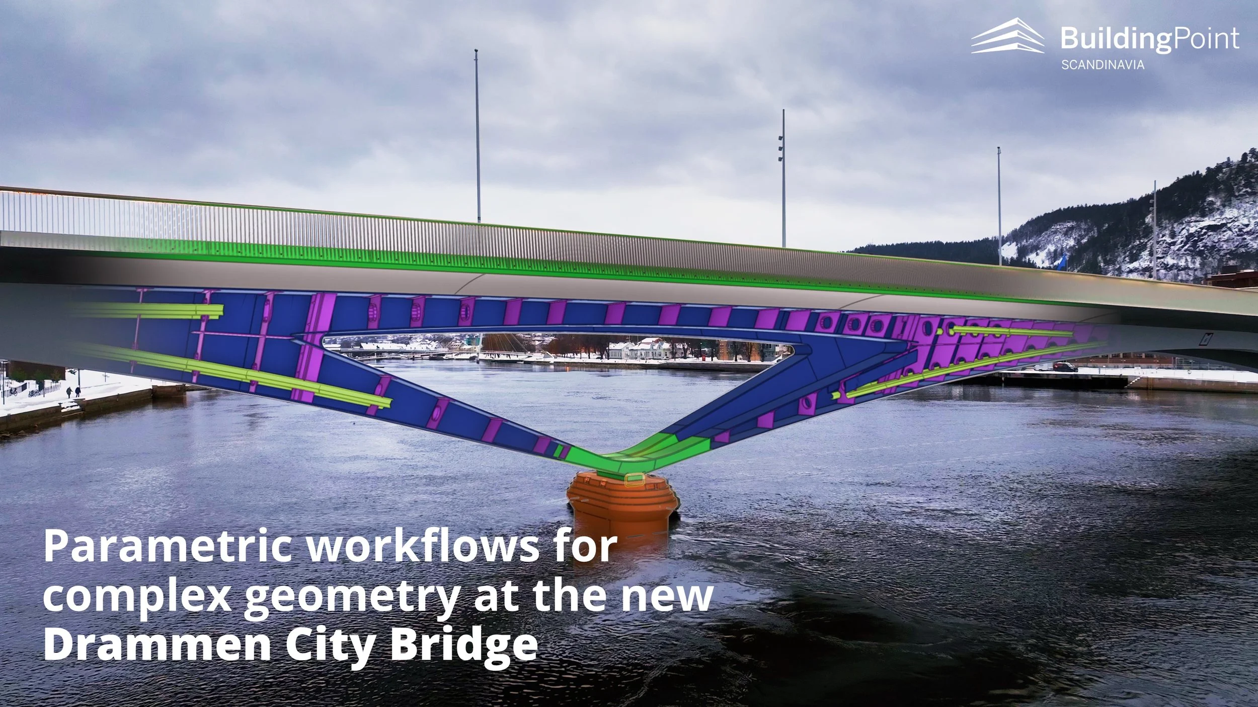 Parametric workflows for complex geometry at the new Drammen City Bridge