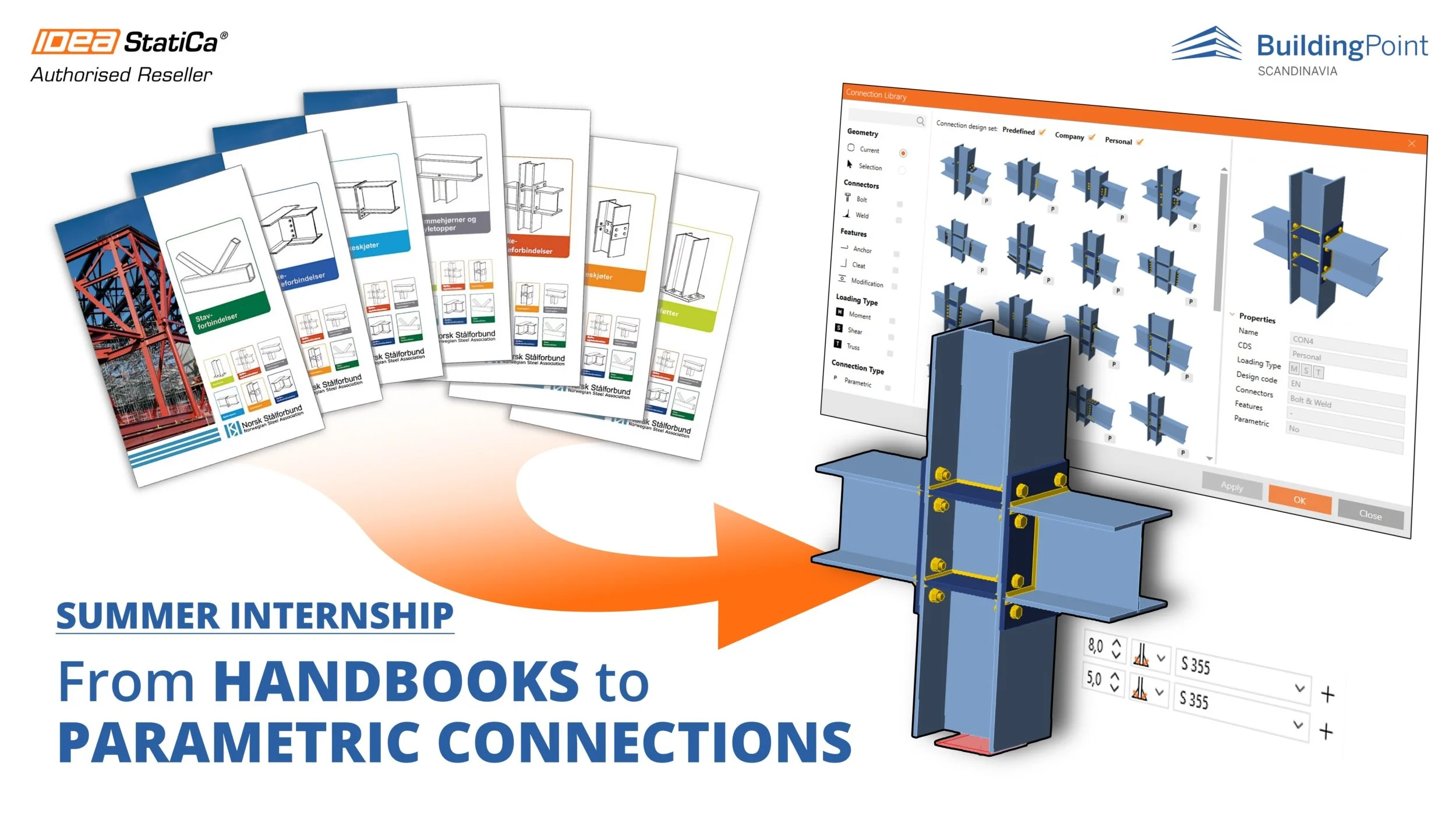 Summer internship in structural steel engineering – parametric templates in IDEA StatiCa