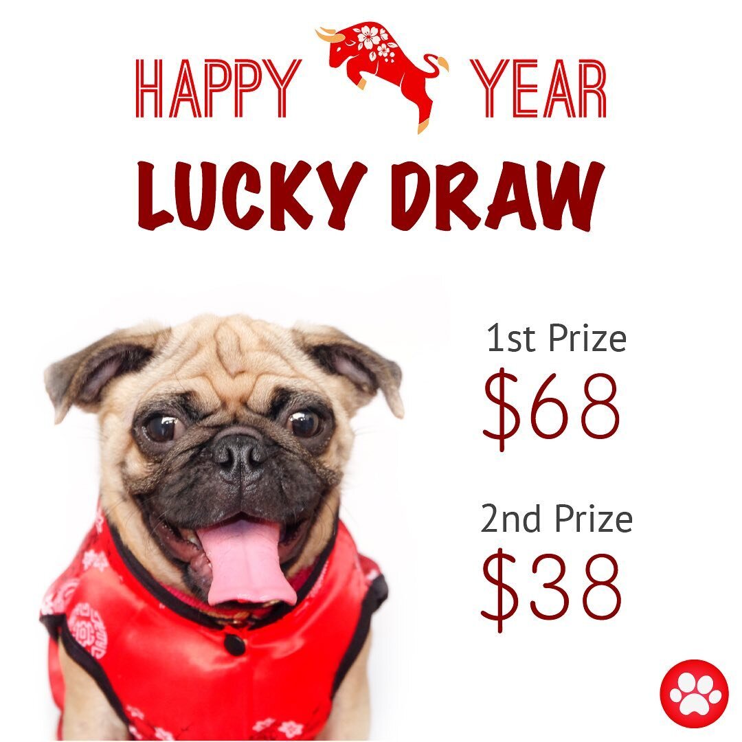 🧨 Lunar New Year Lucky Draw 🧨
We&rsquo;re giving away $38 and $68 in store credits this Lunar NIU Year! 

📌 DETAILS
I. Every $20 nett spend on our website is entitled to 1 chance at our lucky draw (excludes discount and cost of shipping)
II. Spend