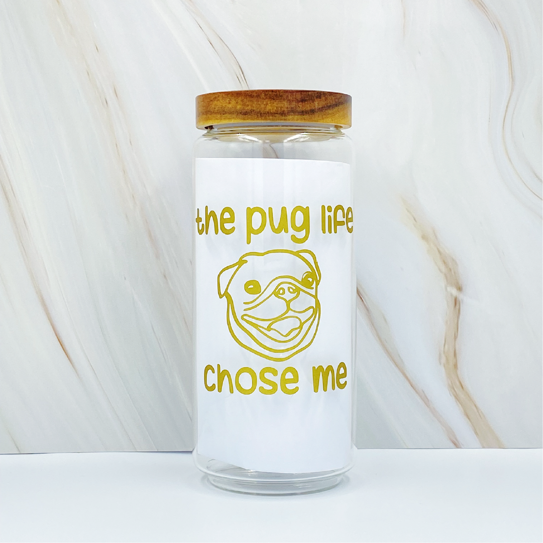 Singapore Pet Treat Glass Jar Wooden Lid Custom Labels Iridescent Gold Black Rose Gold