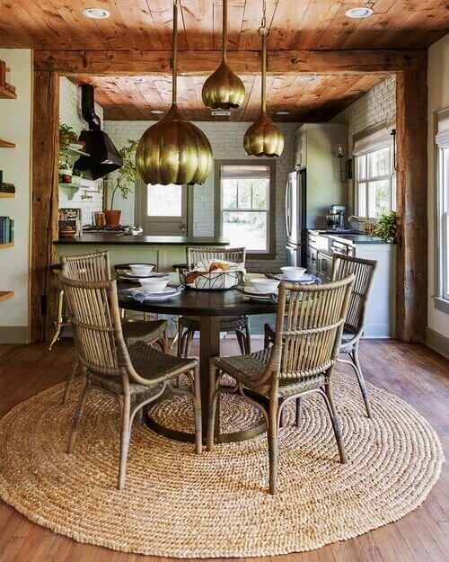 Dining Room Rug Guide Heed, What Size Rug Goes Under A 60 Inch Round Table