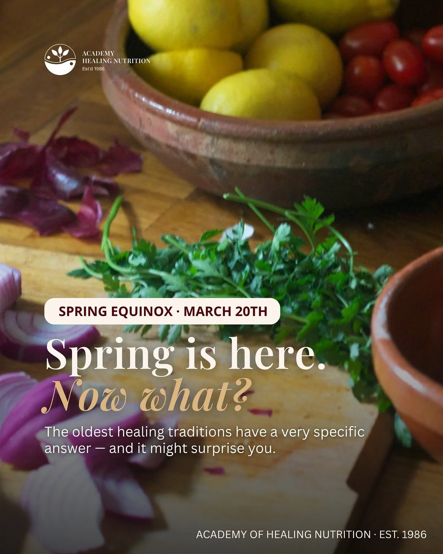 Happy Spring Equinox🌿The oldest healing traditions would gently ask you to pause before reaching for the green juice.

In TCM, spring belongs to the Wood element and the Liver. Wind is already up, depleting the very Liver Qi this season asks us to p