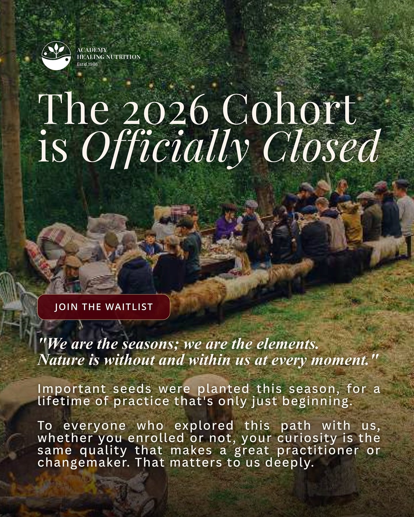 If 2027 feels like your year, the waitlist is open - link in bio🌱