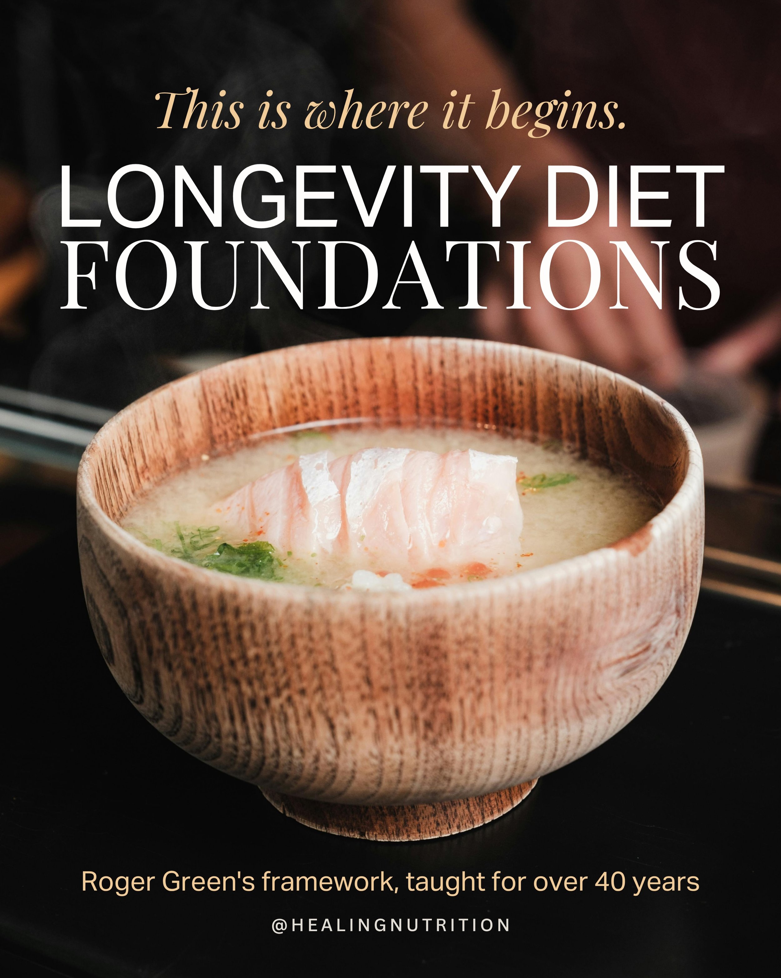 We&rsquo;ve been asked for years: where should someone start with this work?

This is our answer.

Roger Green has been teaching the Longevity Diet framework for over 40 years. Until now, the only way to access it was through our full certification p