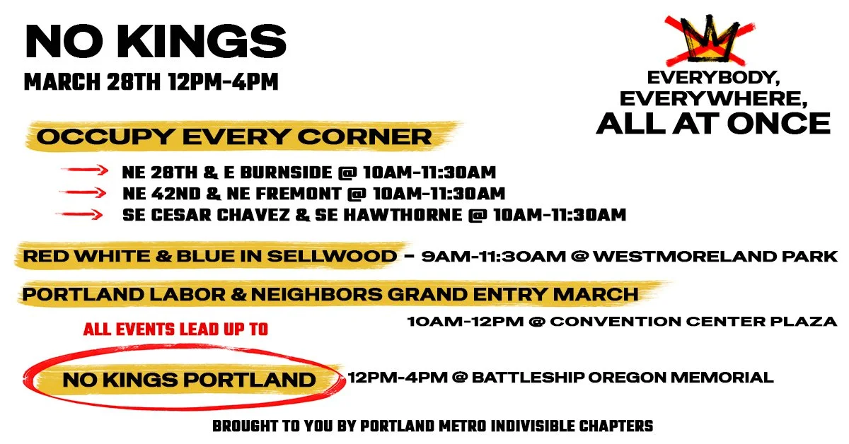 Print &amp; Post Flyers for No Kings III