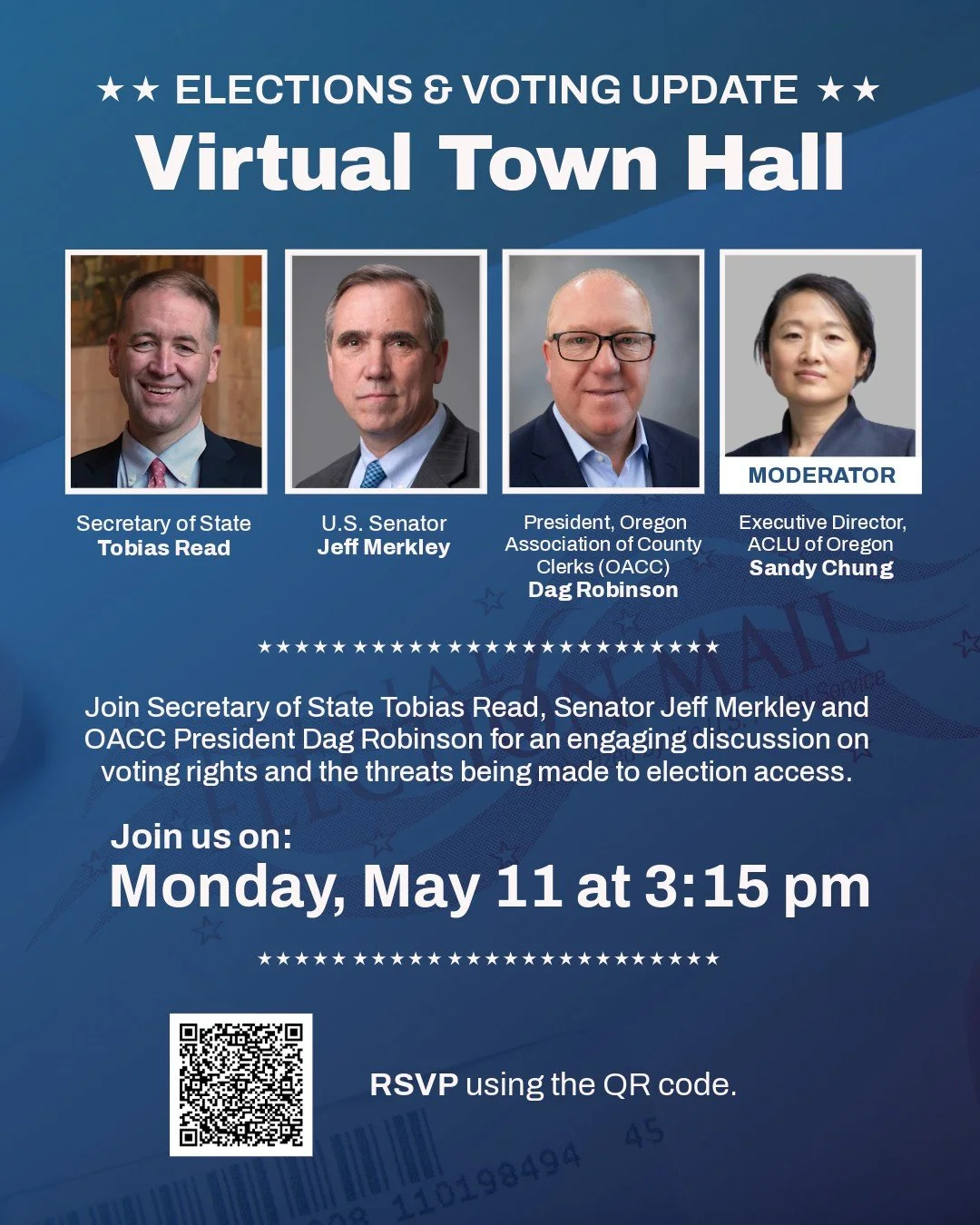 Secretary Read and Sen. Merkley Town Hall on Elections & Voting