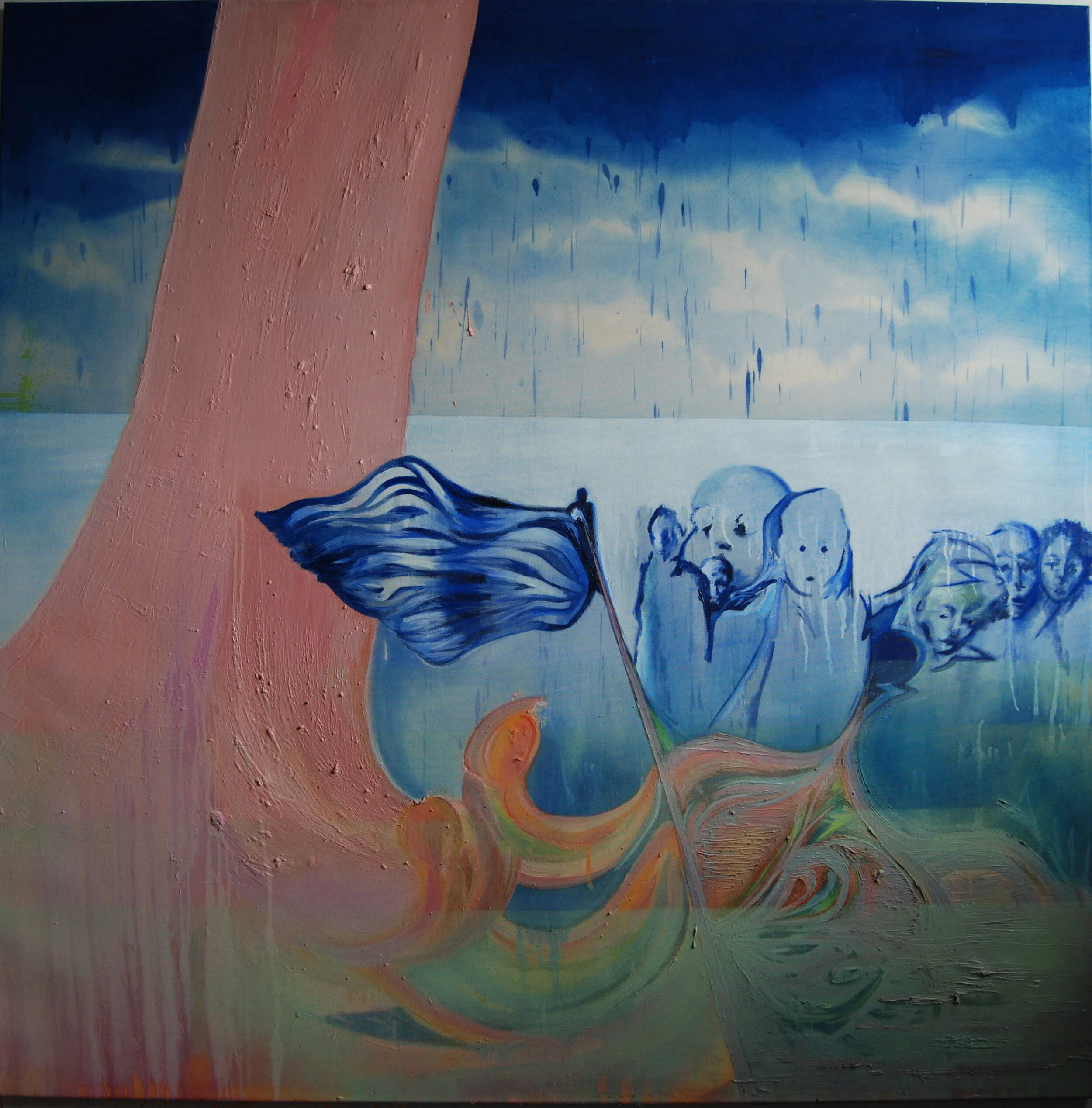  2008, “H &amp; P”, 155 x 155cm, Acrylic and Oil on canvas 