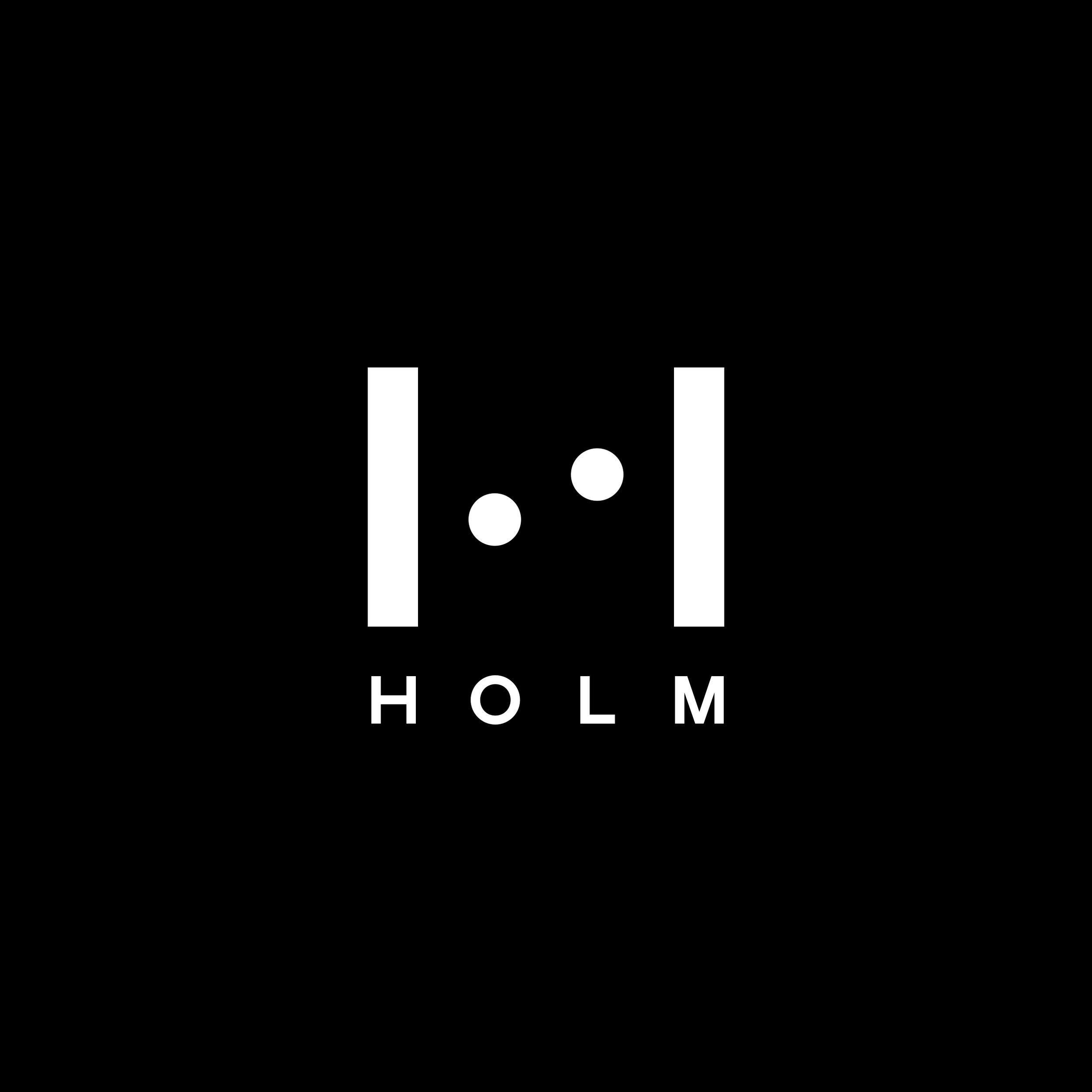 Holm theatre logo mark, brand identity design by Friend and Friends, Wales