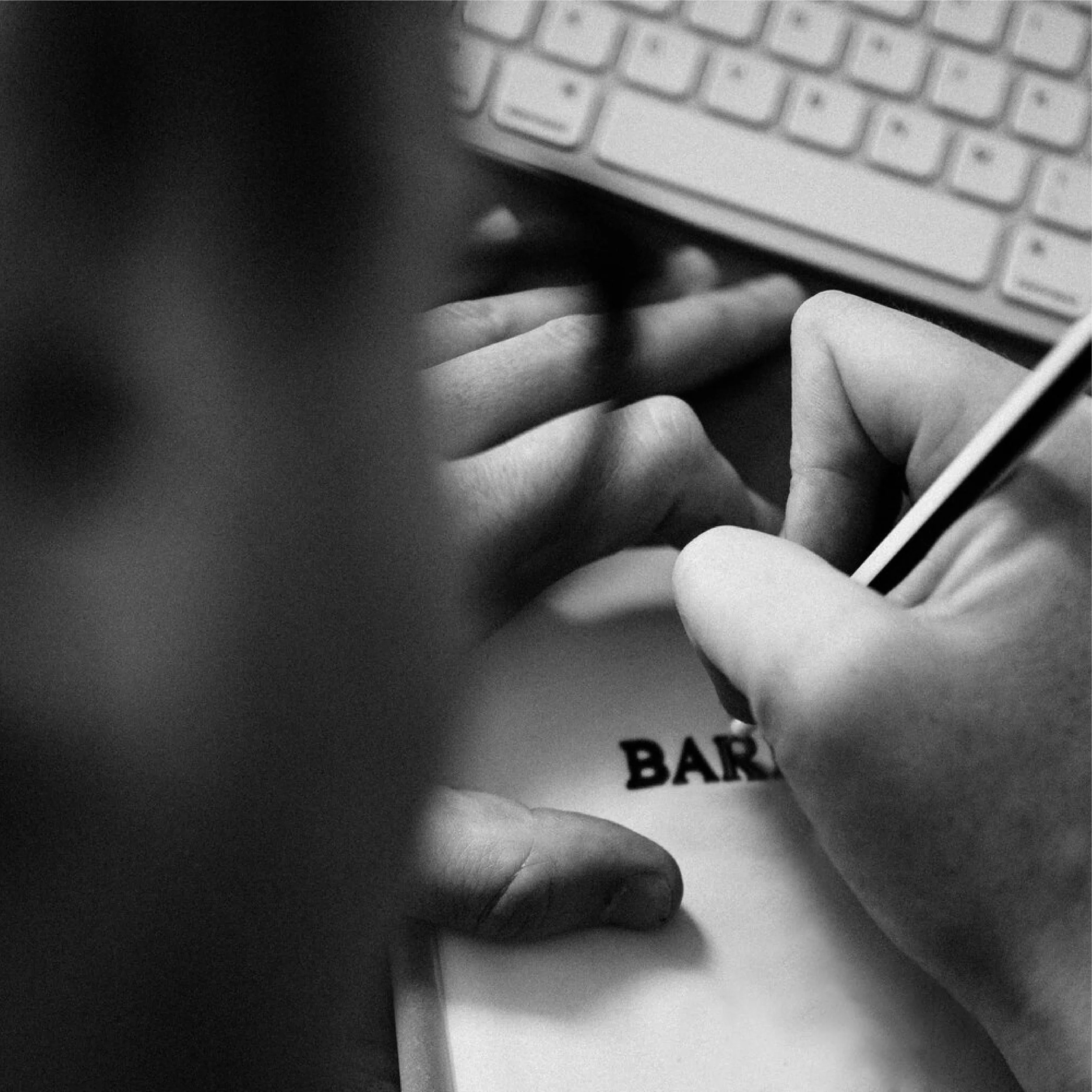 Brand designer working hand drawn typography