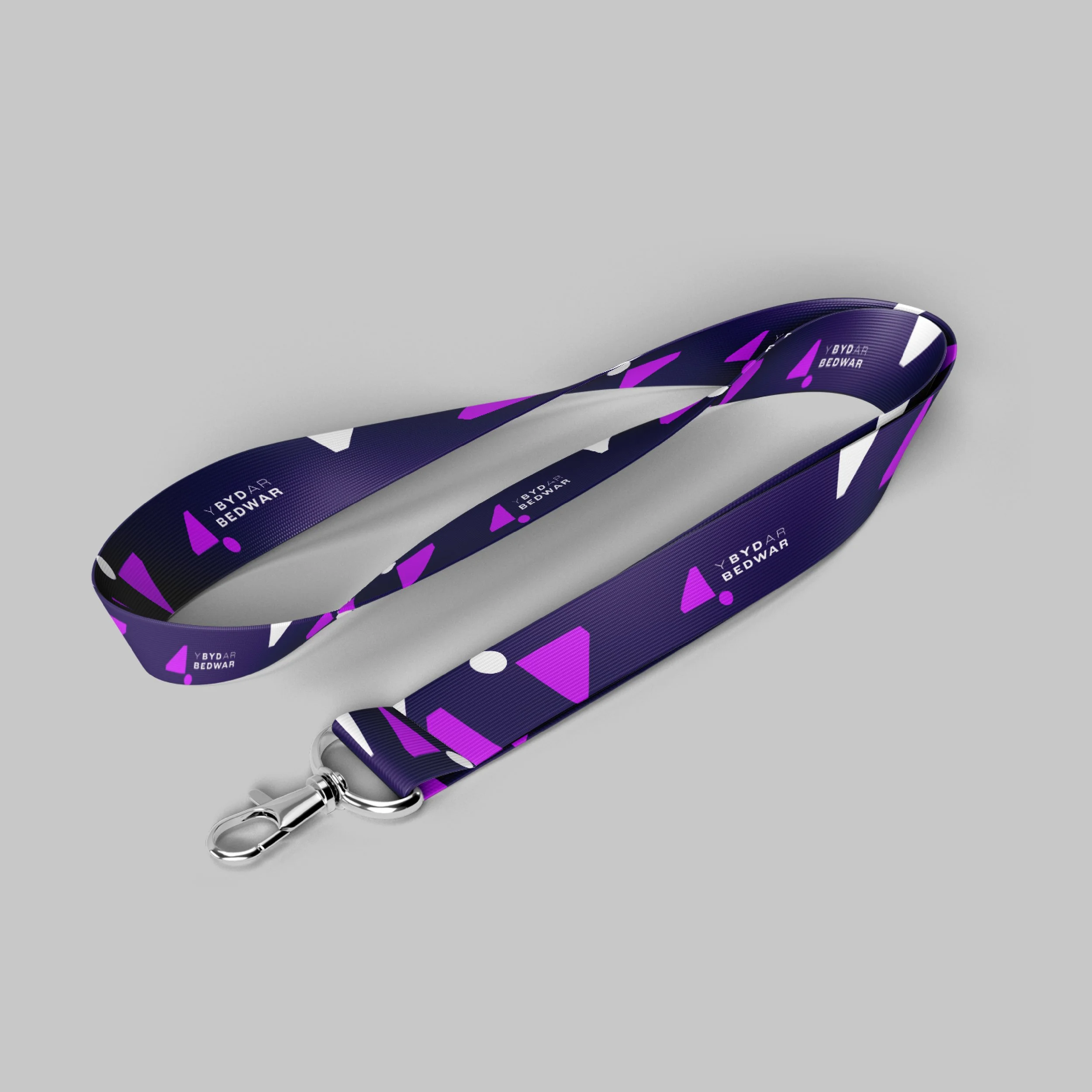 Y Byd ar Bedwar broadcast brand lanyard for ITV Studios and S4C, by Cardiff brand designer Friend and Friends