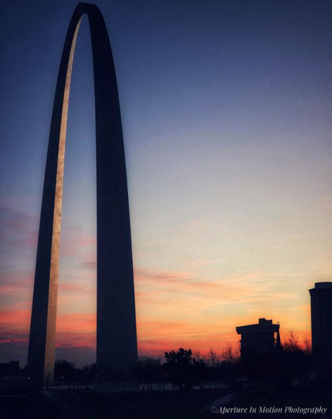 The St Louis Arch at Sunset
