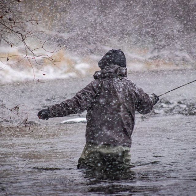 Scouting the banks for late fall brown trout. &quot;Fortes fortuna adiuvat&quot;