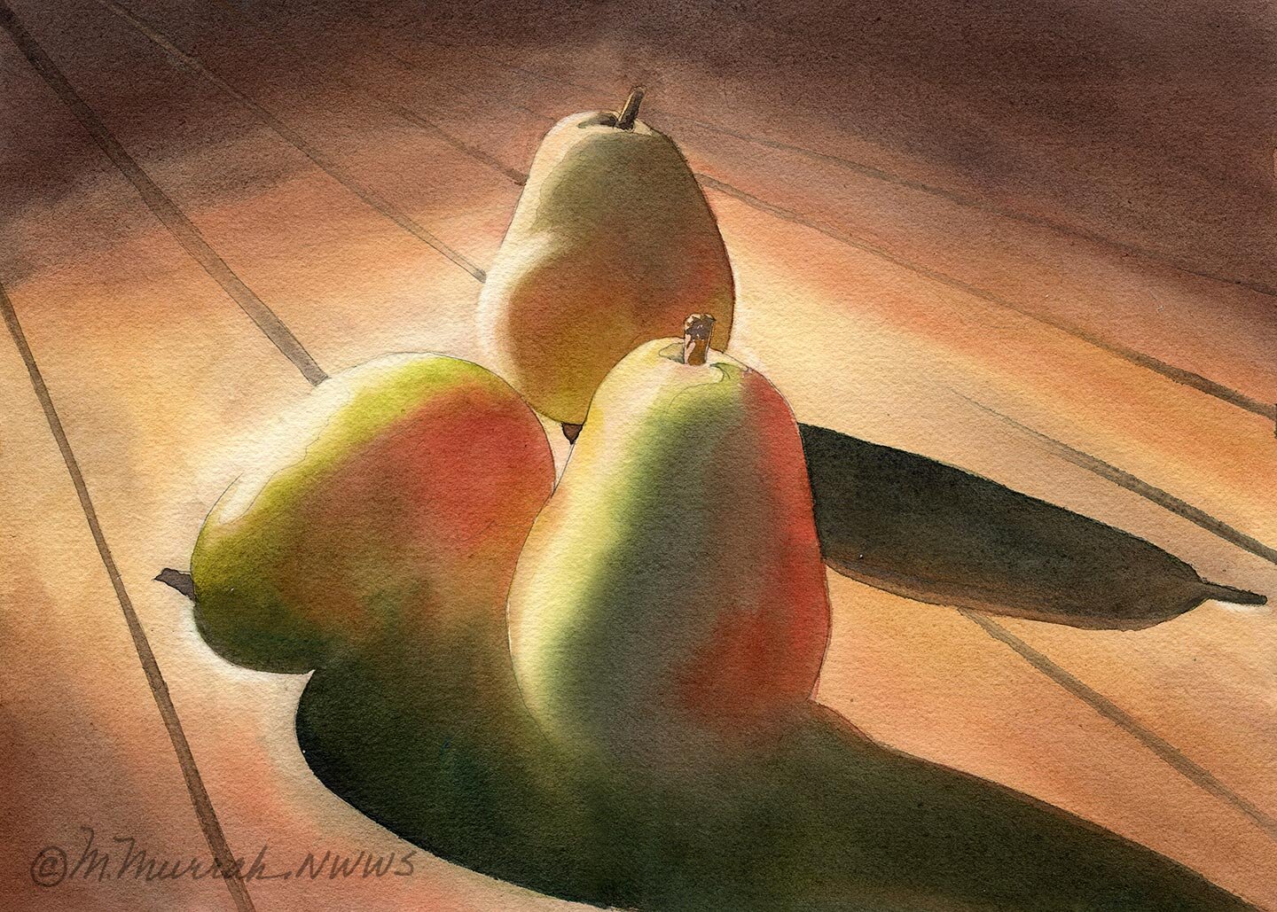 Sunlit Pears