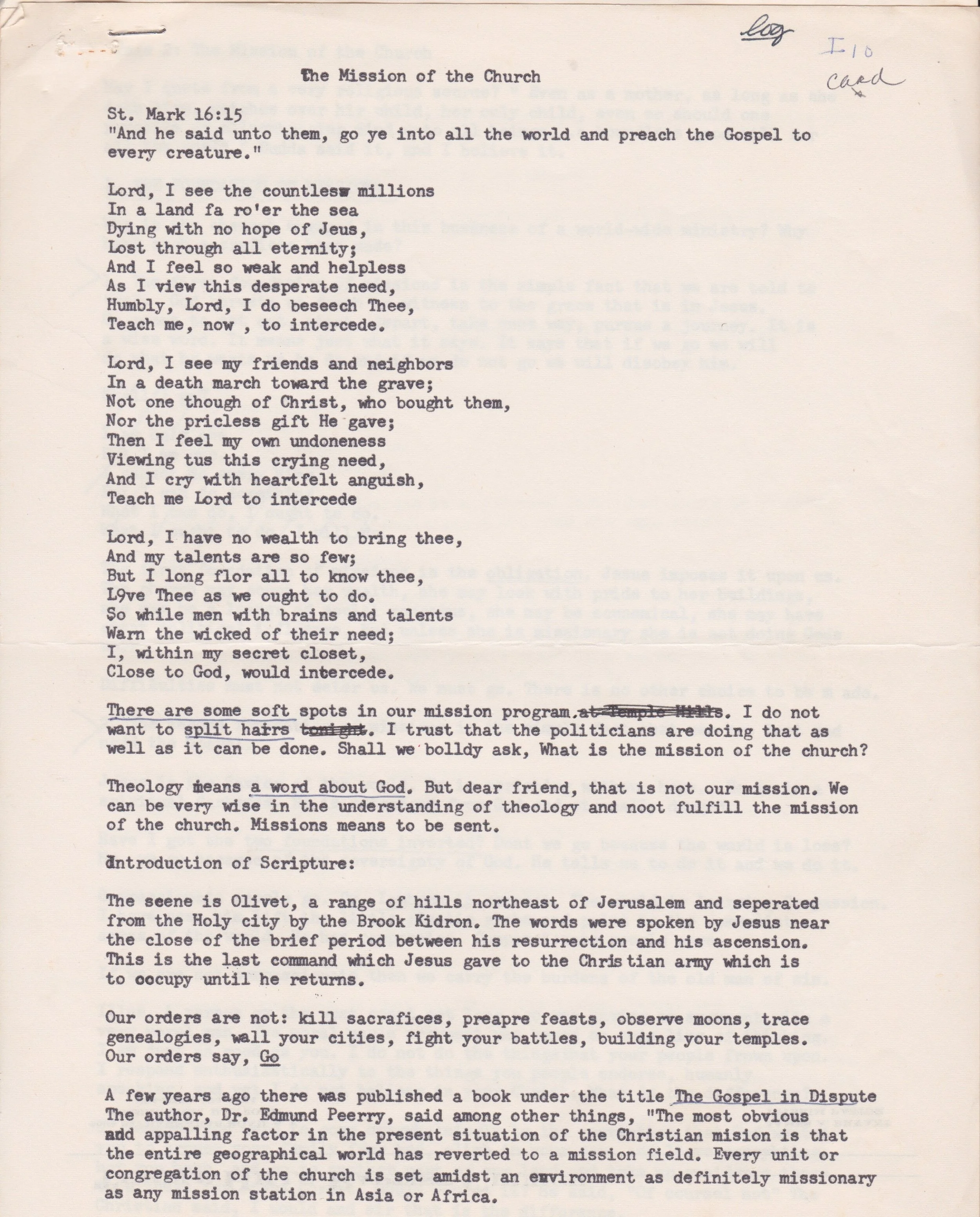 The Mission of the Church