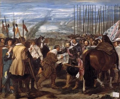 Dutch and English soldiers share Genever before battle
