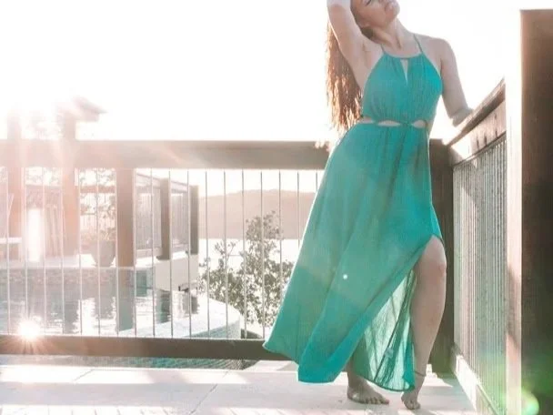 Teal Cotton Dress, fits size S/M