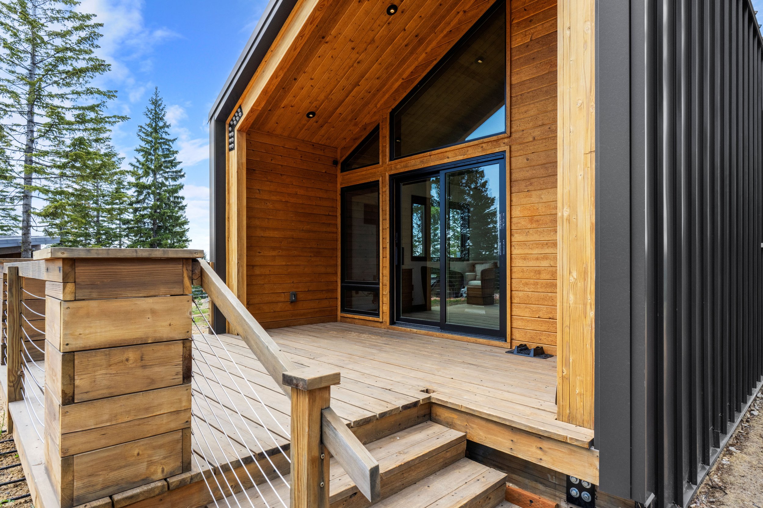 Open deck with timber accents and modern lines in Brundage near McCall Idaho