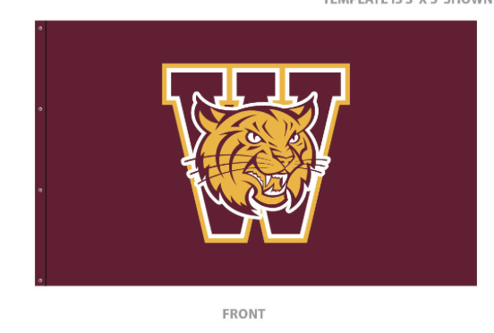 Weymouth Wildcat Flag 3' x 5' (Double-sided)