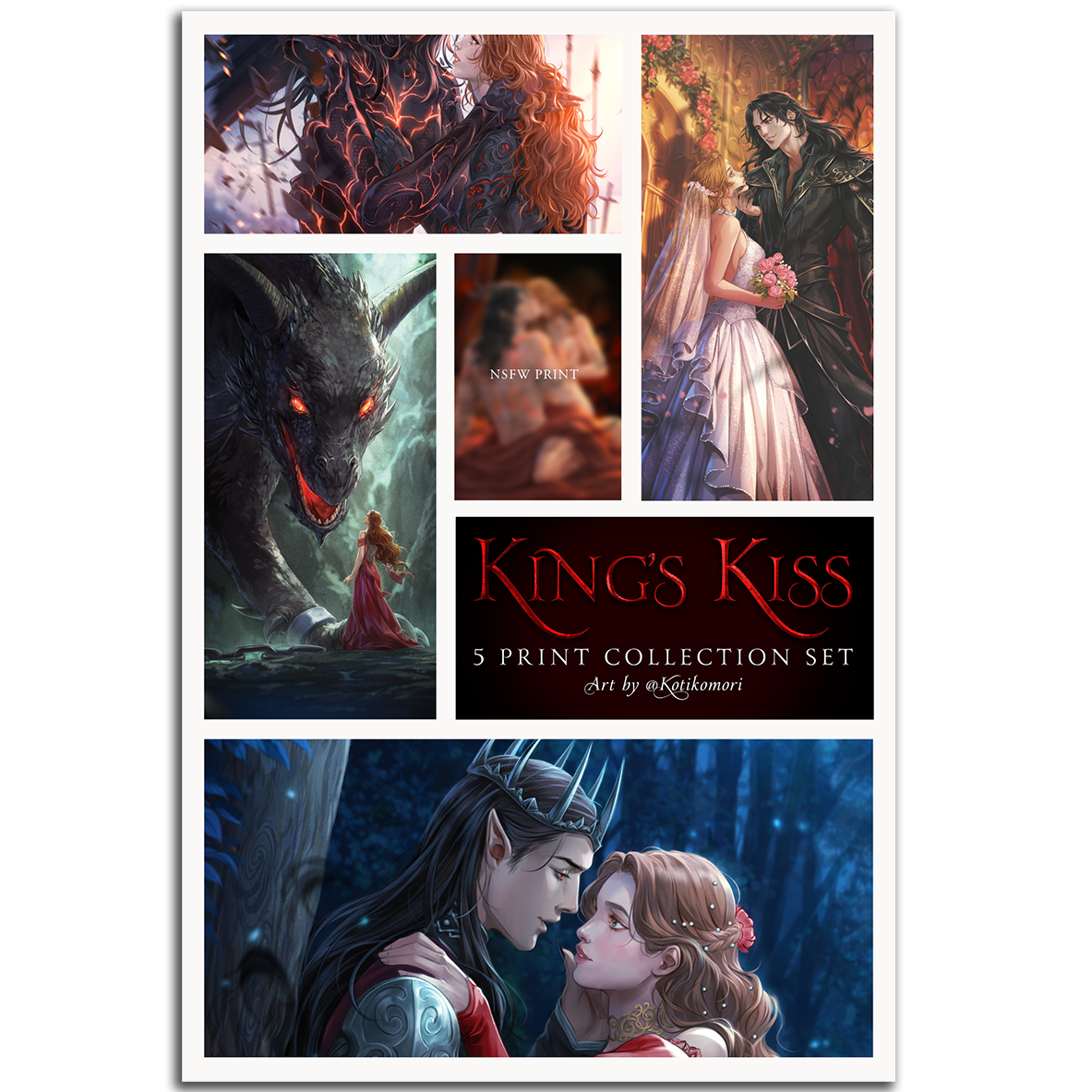 King's Kiss 5 Print Collection Set