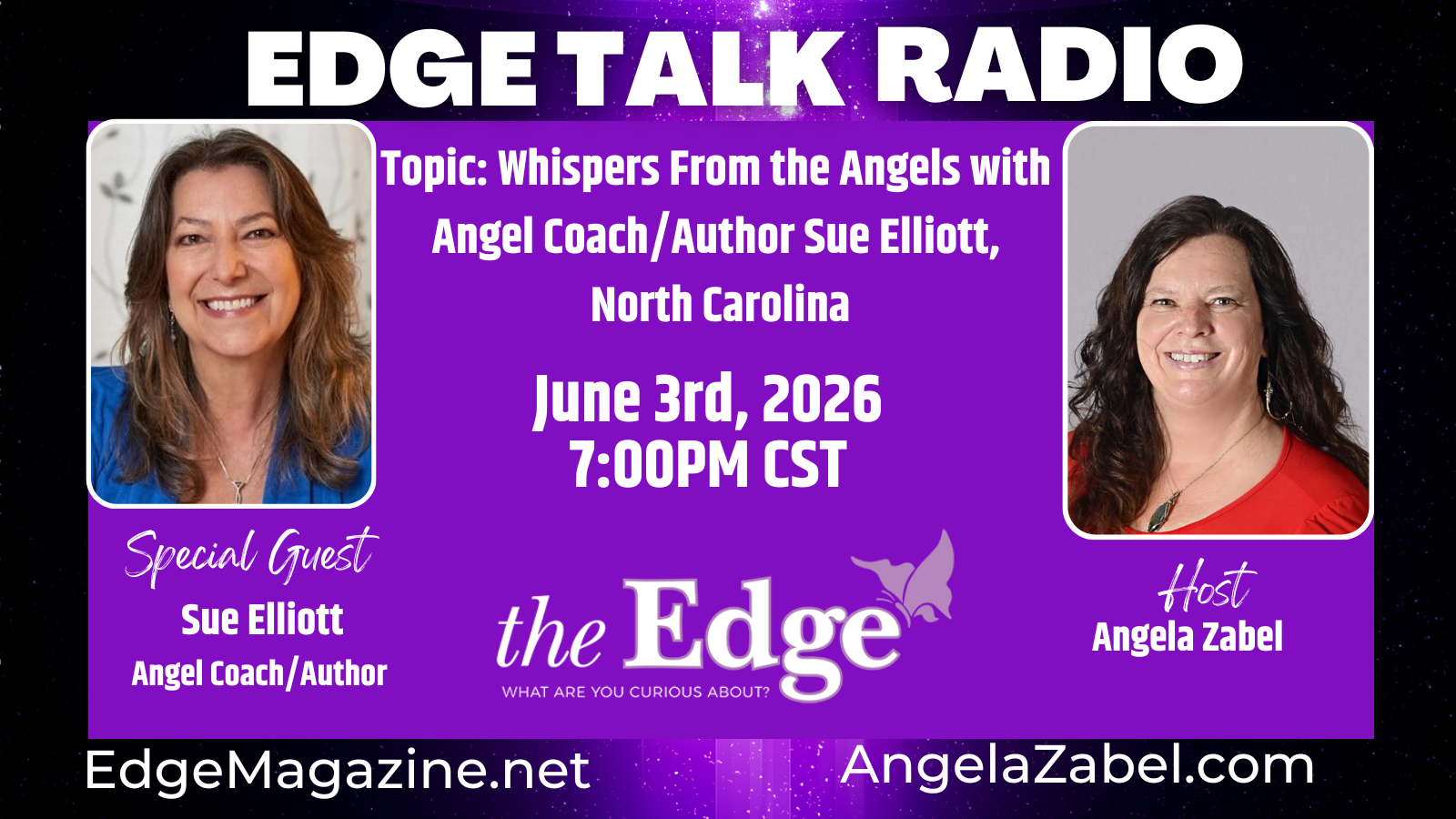 Whispers From the Angels with Angel Coach/Author Sue Elliott, North Carolina