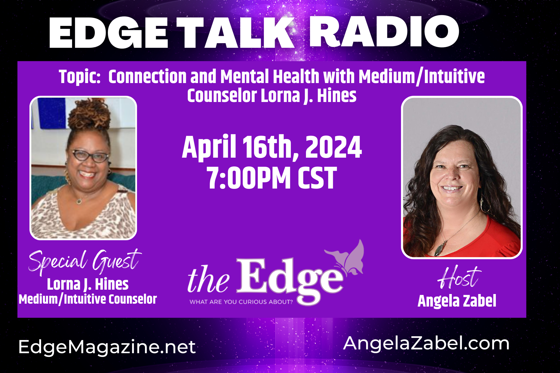 Connection and Mental Health with Medium/Intuitive Counselor Lorna Hines, New Jersey