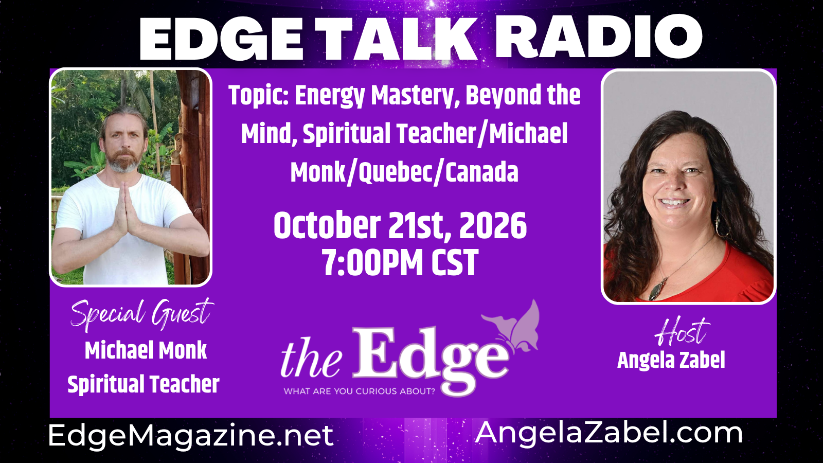 Energy Mastery, Beyond the Mind, Spiritual Teacher/Michael Monk/Quebec/Canada