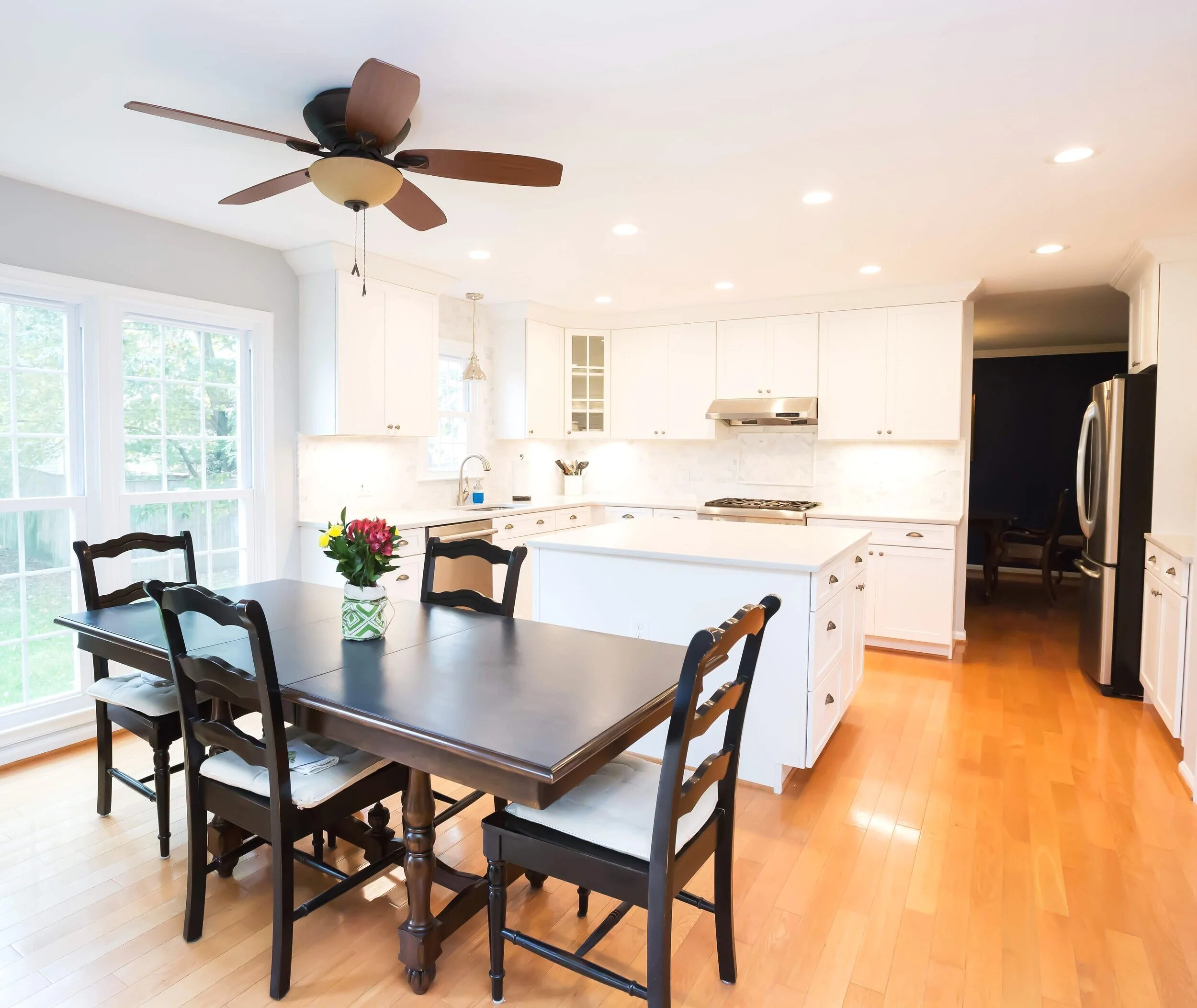 wood flooring white kitchen renovation woodbridge Virginia