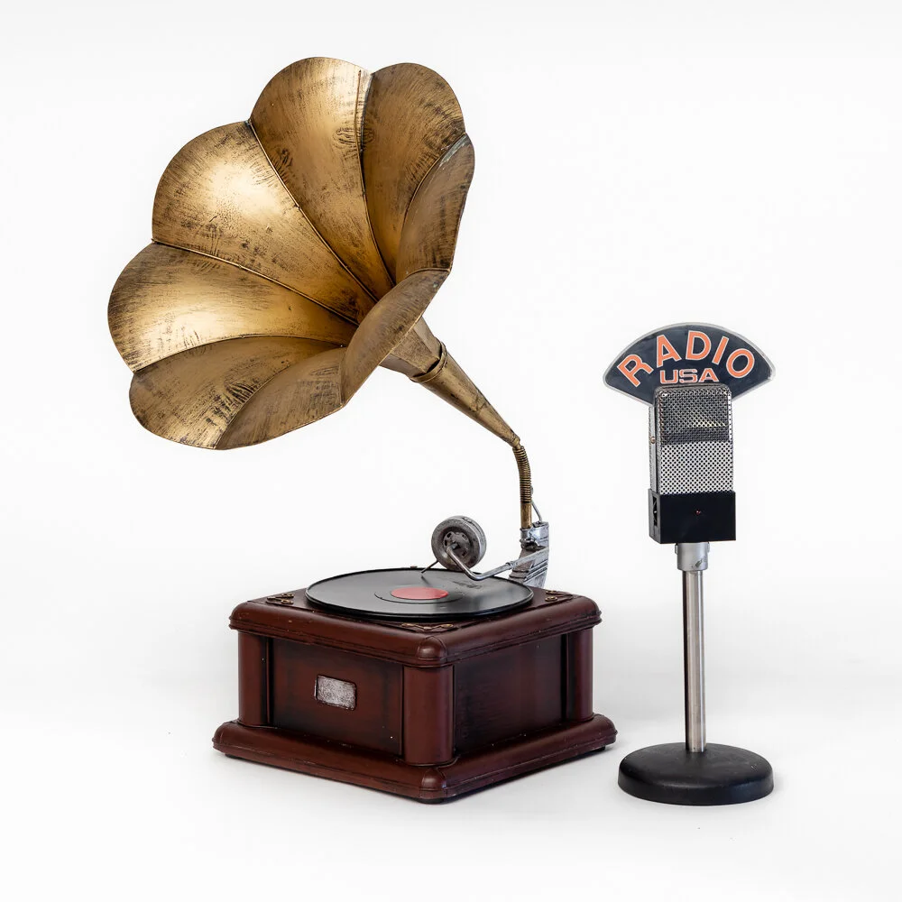 Grammar Phone &amp; Vintage mic - Set