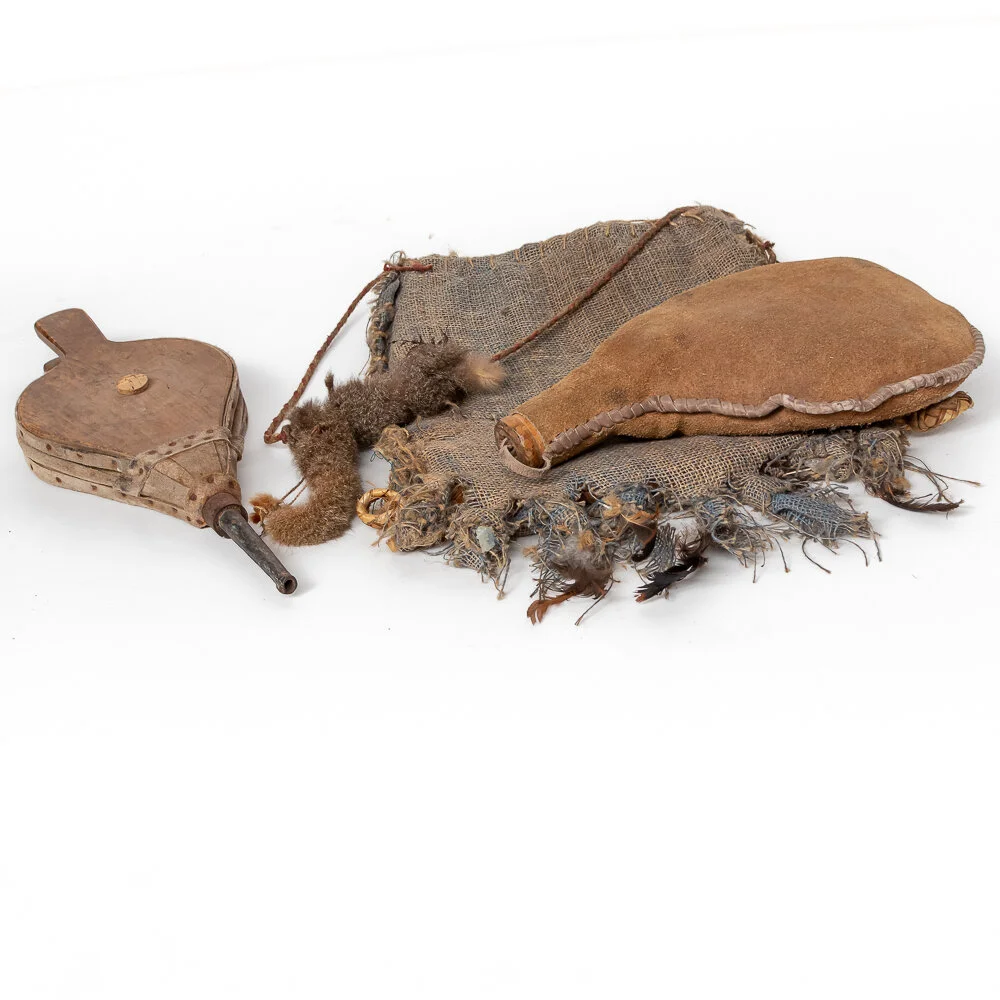 Canteen, Bellows &amp; Hessian Bag