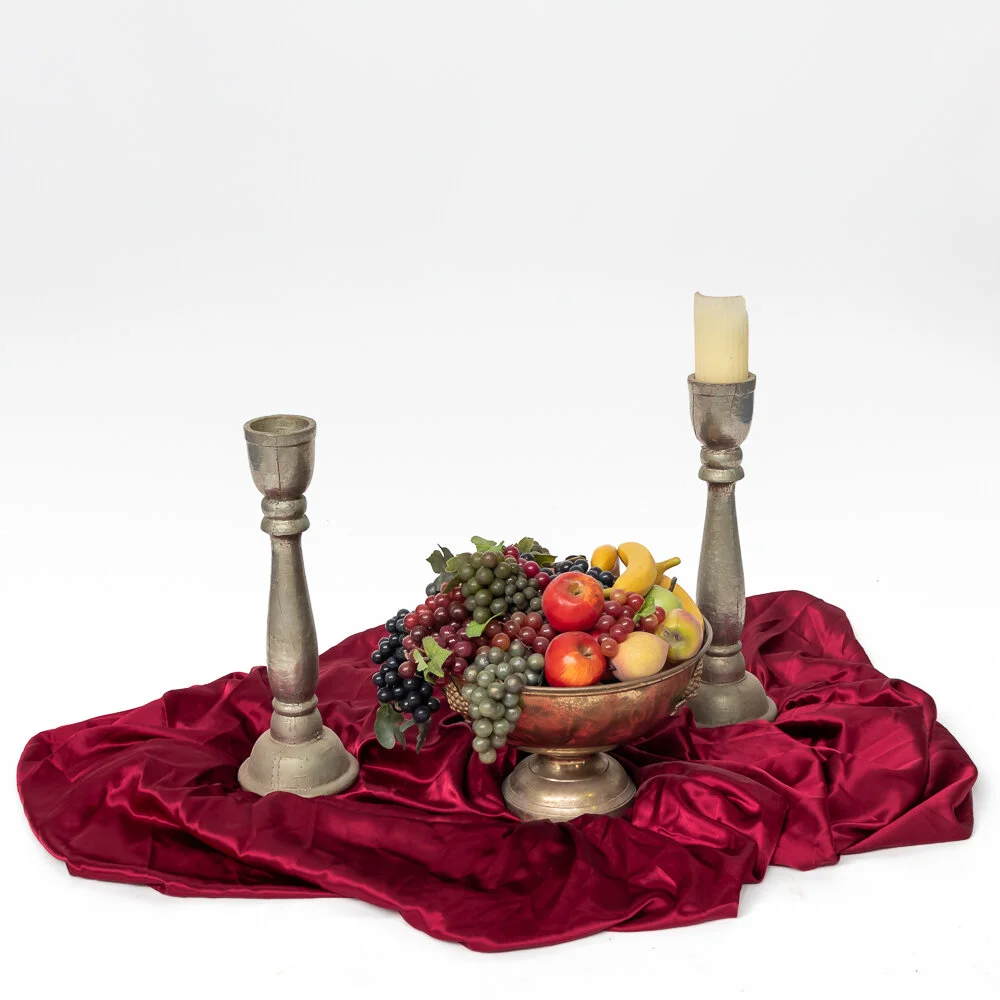 Banquet Table Setting - Fruit Bowl &amp; Candle Sticks