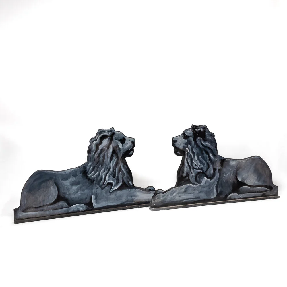 Lion Column Topper - Set of 2