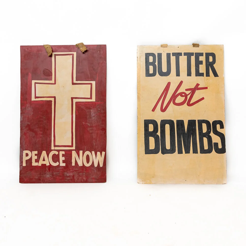 Protestor Sign - Butter not Bombs