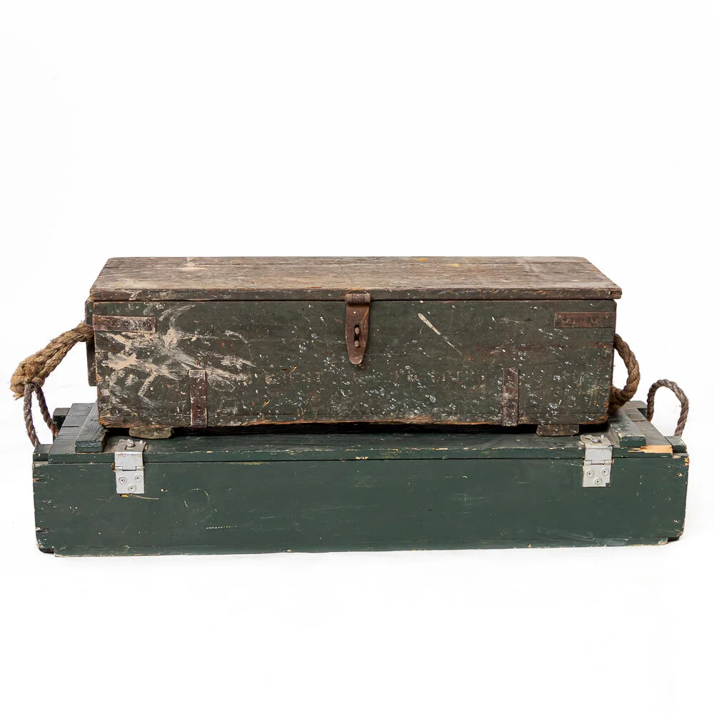 Military Storage Crates - Set of 2