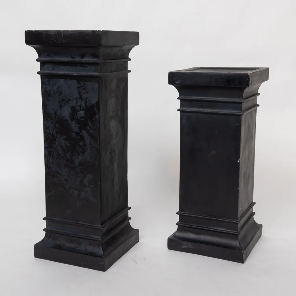 Black victorian plinth - tall 