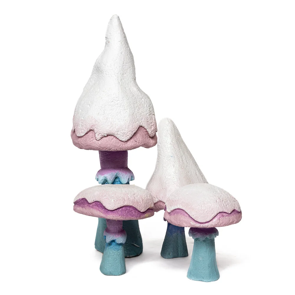 Snowy Pink &amp; Blue Toadstool