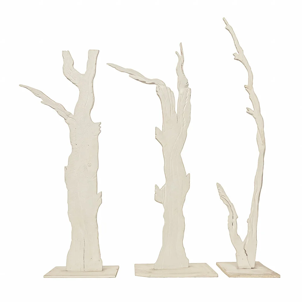 White Tree Trunk - Set of 3