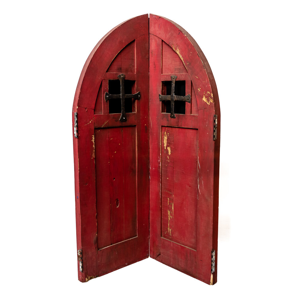Santas Grotto - Red Corner Door