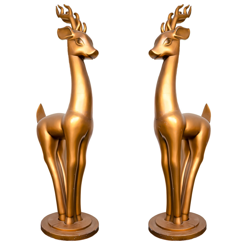 Giant Gold Reindeer