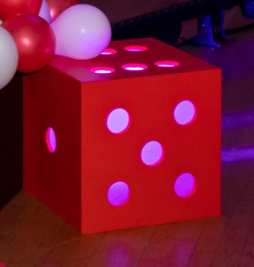 Giant Red Dice - Light Up