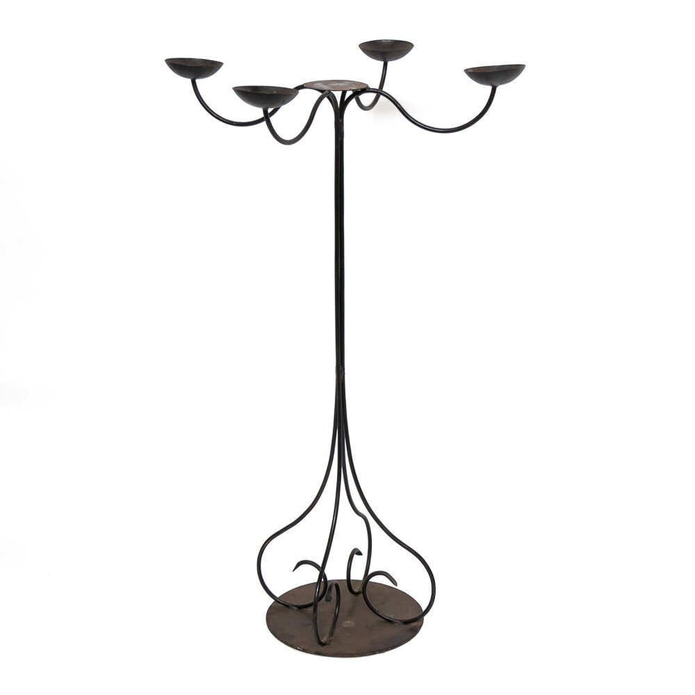 Tulip base 4 arm Candelabra